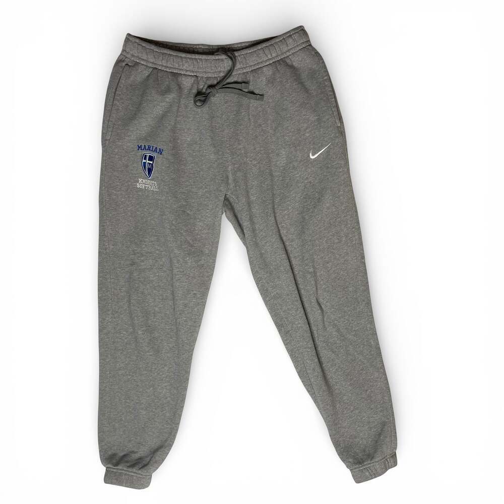 Nike Marian University Knights Softball Jogger Sweatpants Gray Men’s Medium
